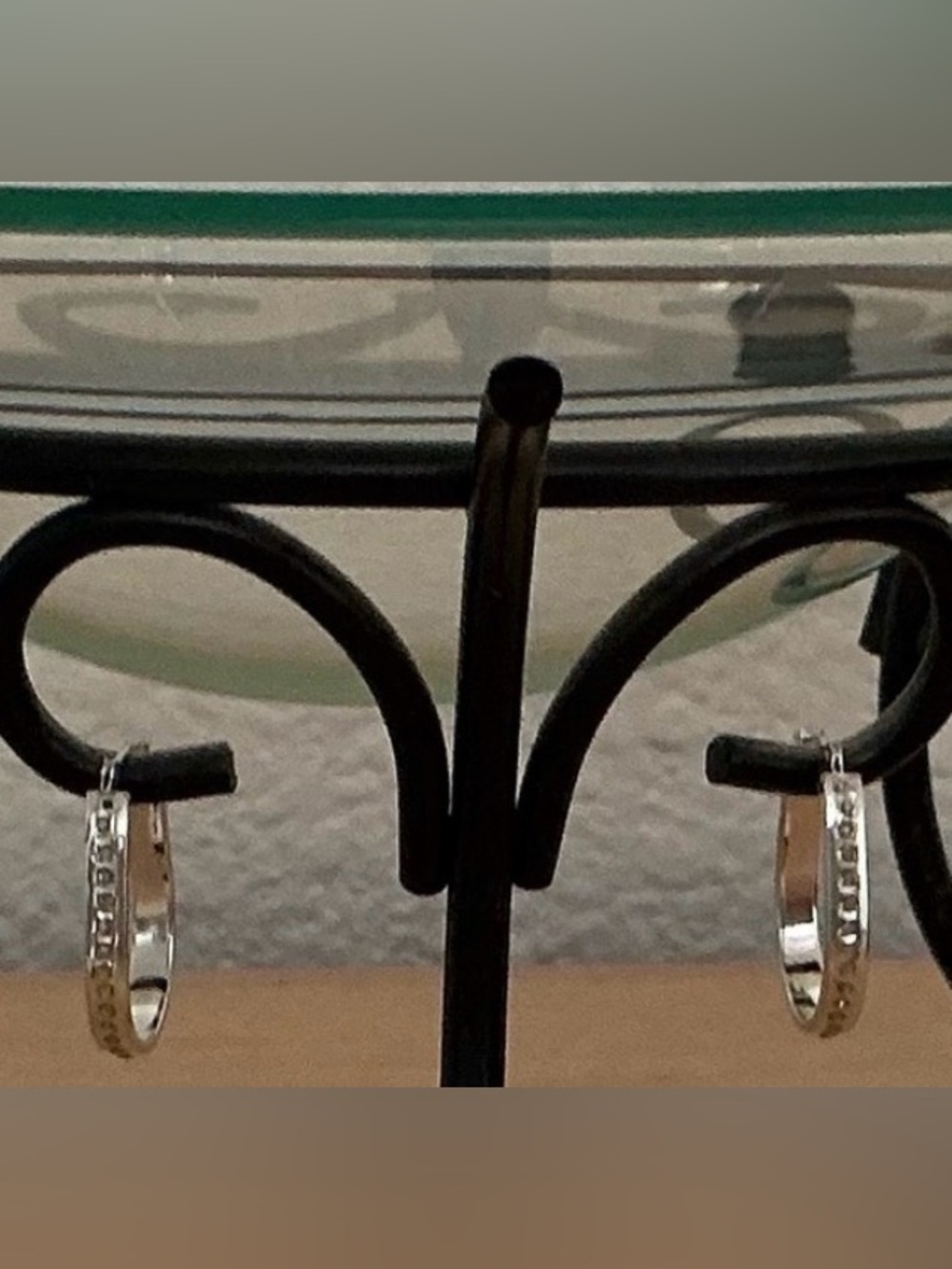 Vintage 28 Diamond Earrings Sterling  or  Stainless Steel Settings (?) 1990’s